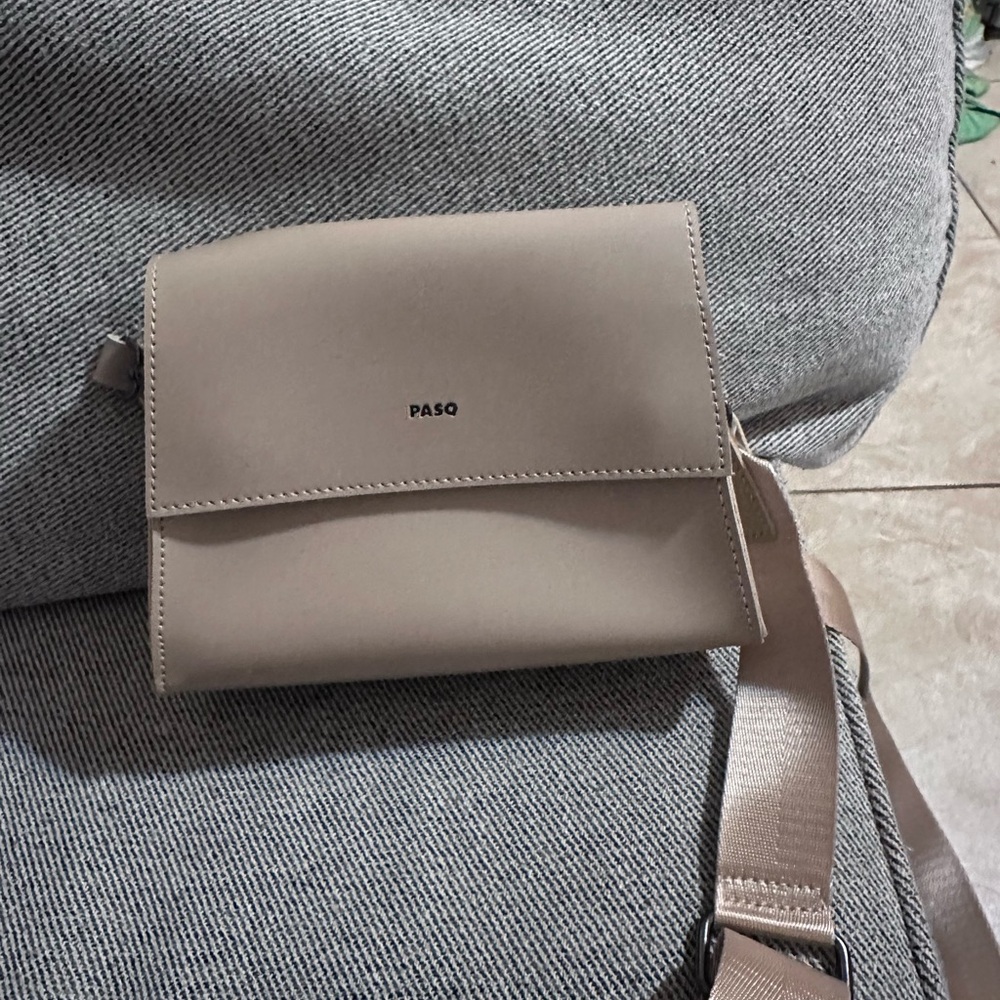 PASQ Tan Crossbody Bag